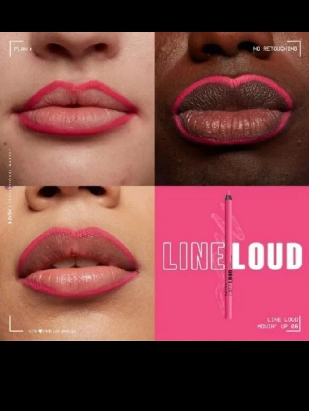 8 NEW NYX Professional Makeup Line Loud Longwear Lip Liner Bundle